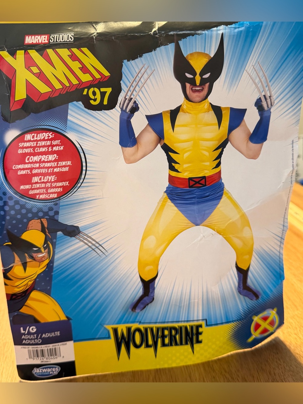X-men 97 Mens Wolverine Costume Spirit Halloween Large Comic Superhero Cosplay